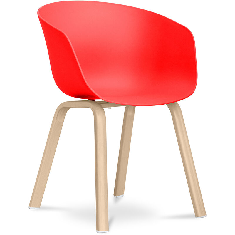 foto del prodotto sedia maylis design scandinavo opaco rosso