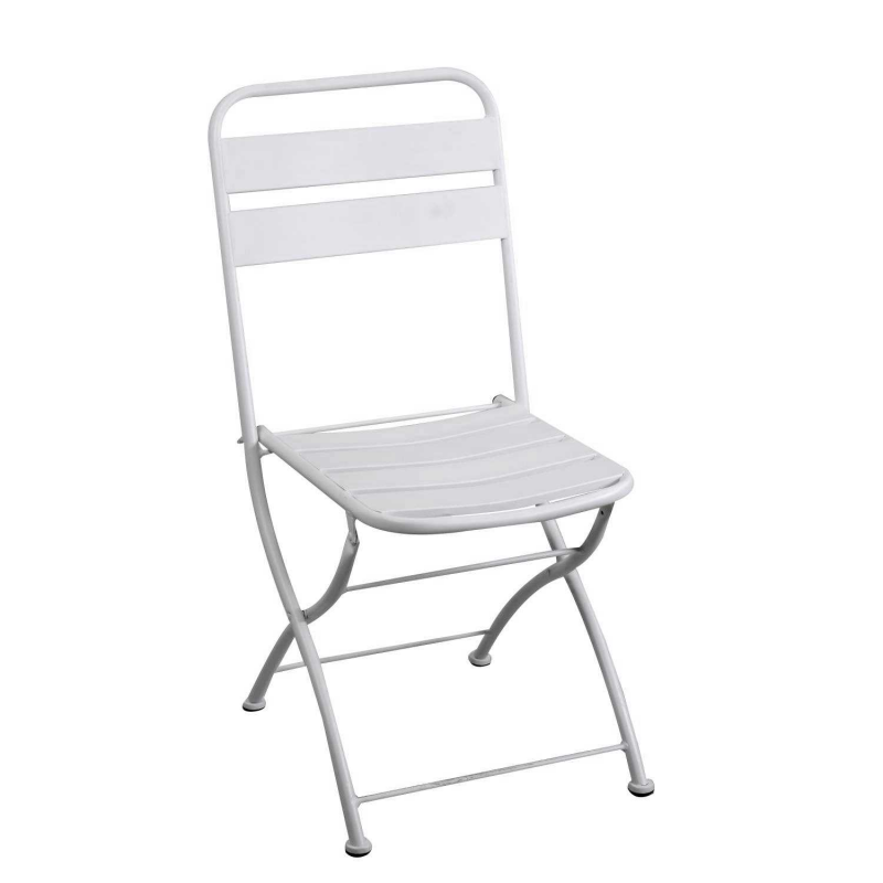 foto del prodotto sedia metallo rovigo pieghevole bianco cm 44x53h45/86