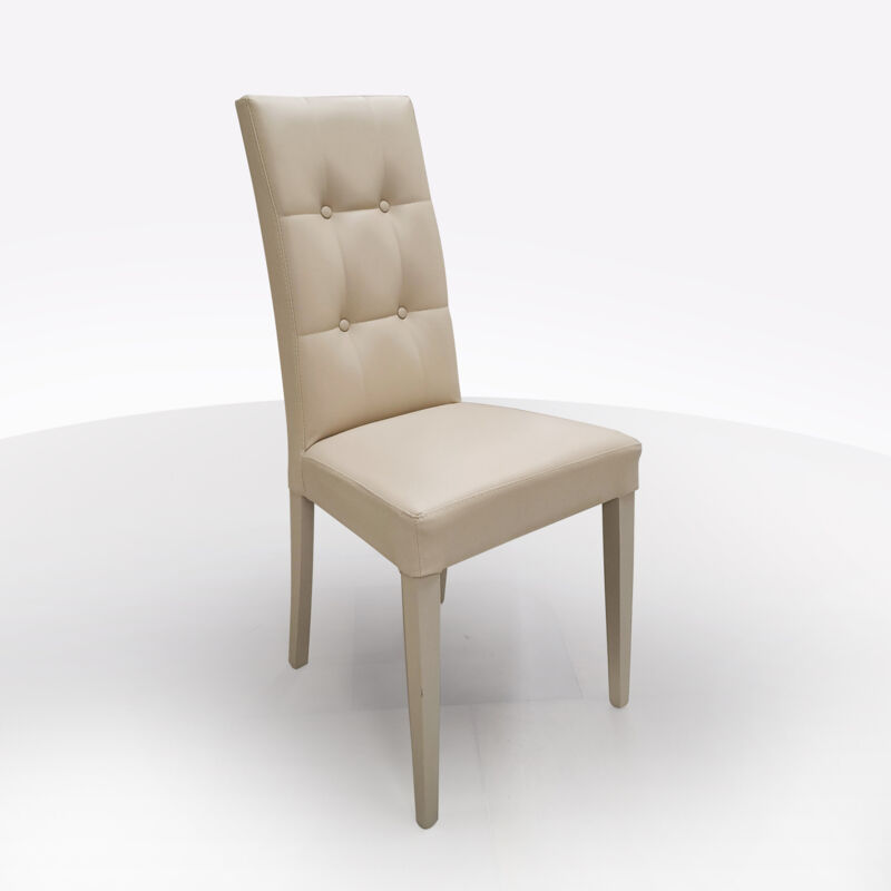 foto del prodotto sedia mod. dallas in ecopelle beige