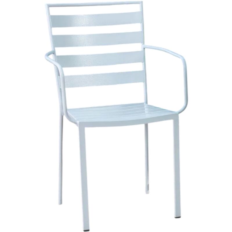 foto del prodotto sedia mod. santorini evo in acciaio bianco