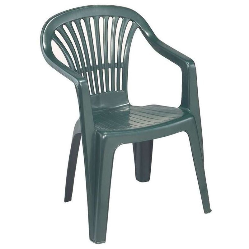 foto del prodotto sedia monoblocco scilla verde polipropilene 80x54x53 cm