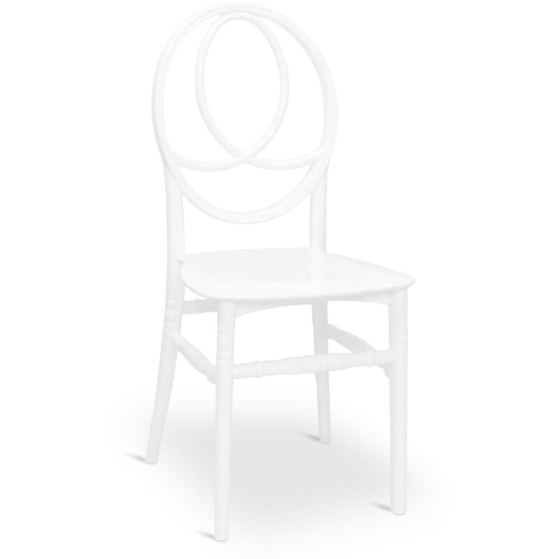 foto del prodotto sedia new phoenix in plastica polipropilene colore bianco unico monoblocco