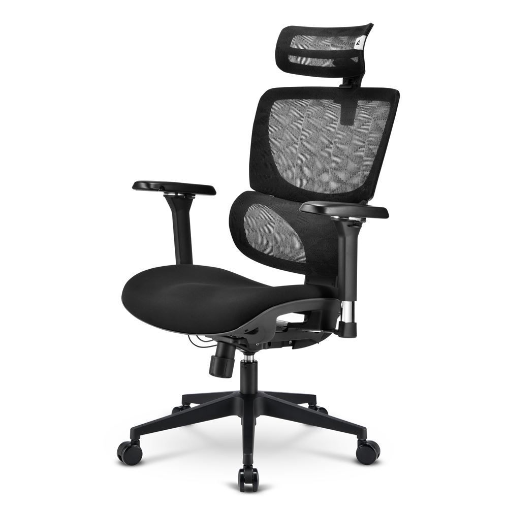 foto del prodotto sedia office ergonomica in tessuto e rete mesh