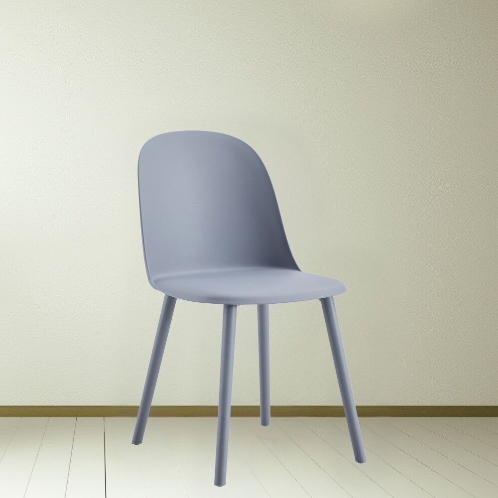 foto del prodotto sedia opale in polipropilene 55.5x44xh80 cm colore grigio scuro
