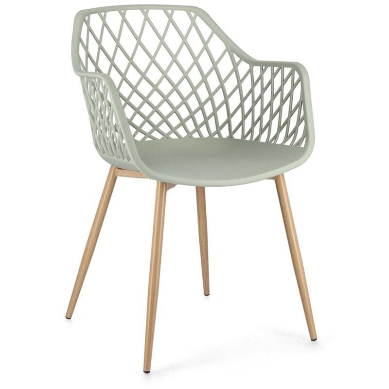 foto del prodotto sedia optik con gambe in acciaio verniciate, per arredo interno 58 x 54 x h 85,5 cm bianco bianco confezione da 1 pezzo