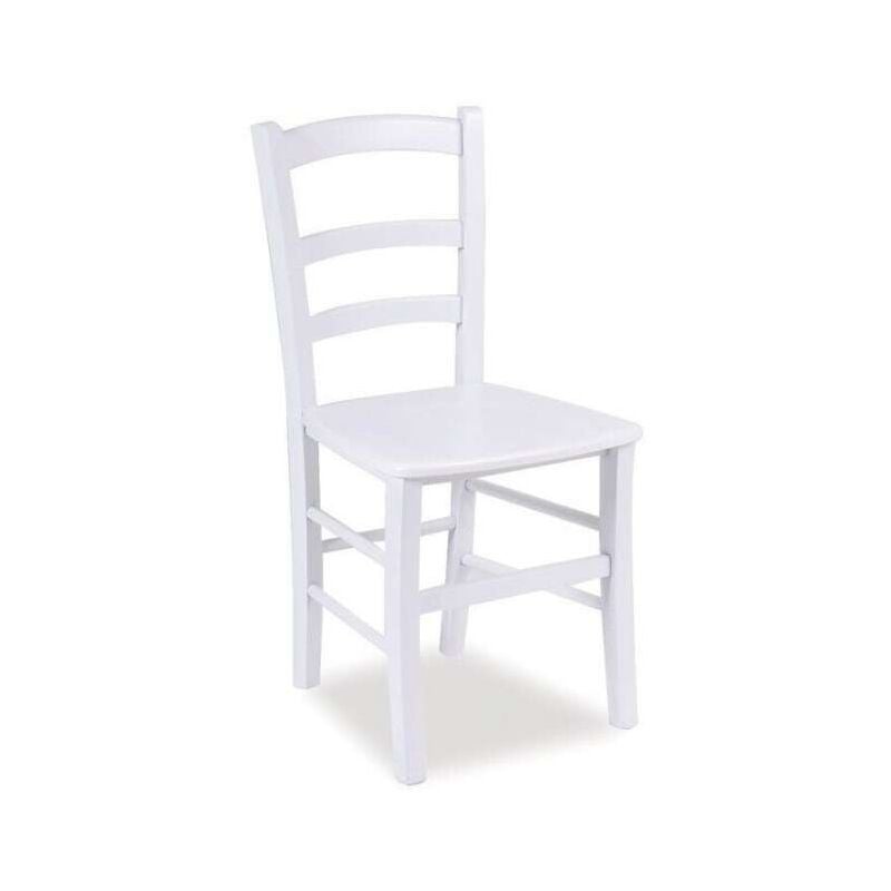 foto del prodotto sedia paesana in legno bianco dimensioni 40x35 h87 cm