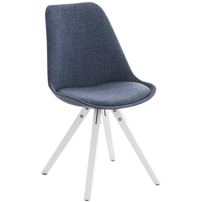 foto del prodotto sedia pegleg square in tessuto blu bianco
