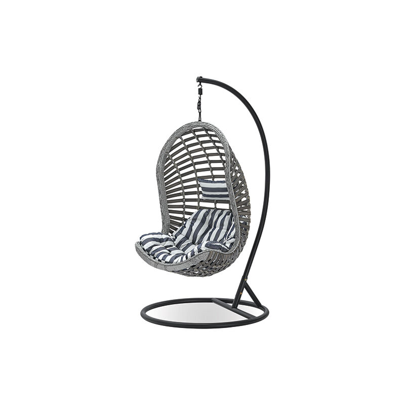 foto del prodotto sedia pensile da giardino boho bali design bali altalena delsin grigio