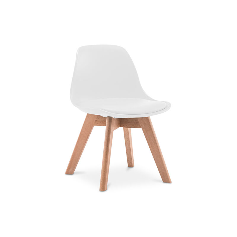 foto del prodotto sedia per bambini design scandinavo sedia per bambini alvin bianco
