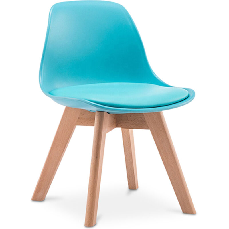 foto del prodotto sedia per bambini design scandinavo sedia per bambini alvin blu