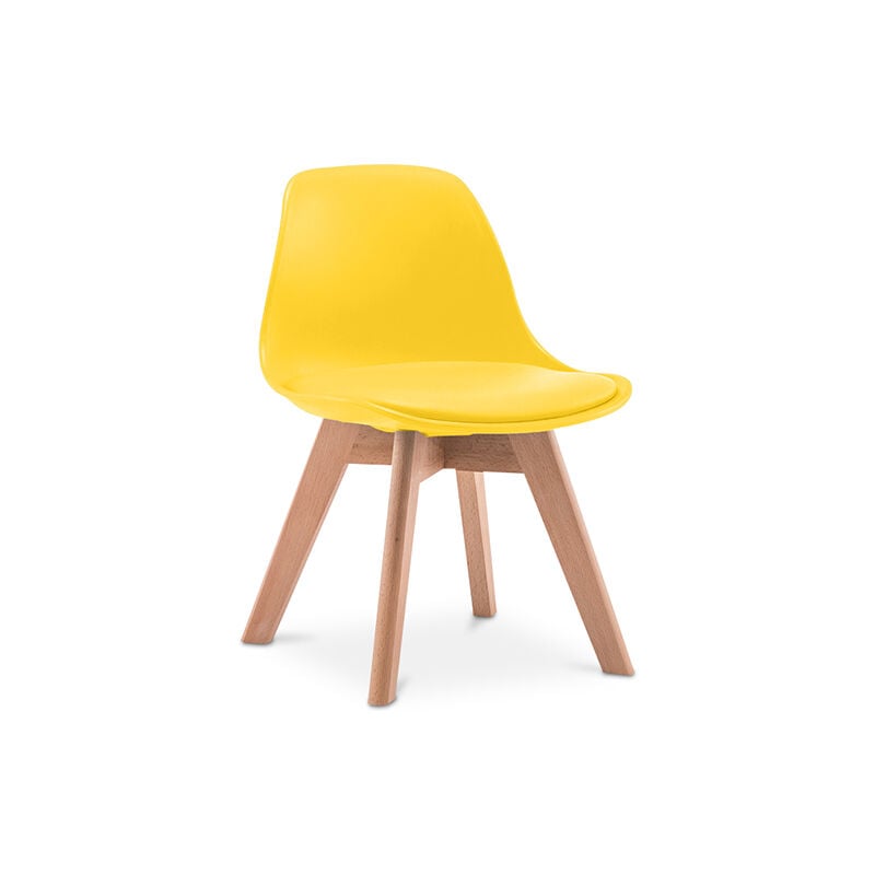 foto del prodotto sedia per bambini design scandinavo sedia per bambini alvin giallo
