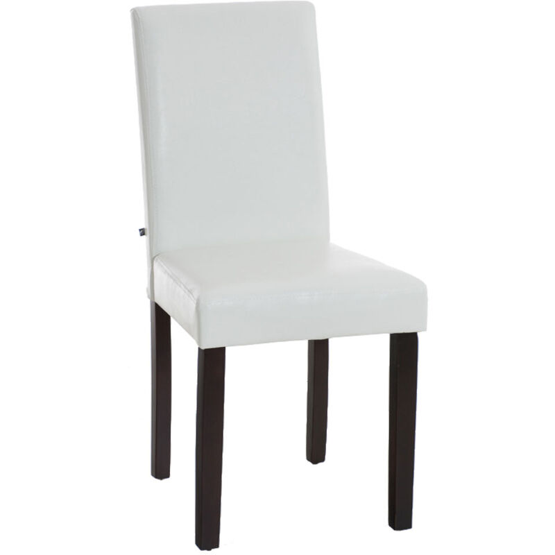 foto del prodotto sedia per sala da pranzo x1 design moderno in pvc bianco e gambe in legno marrone 100002013