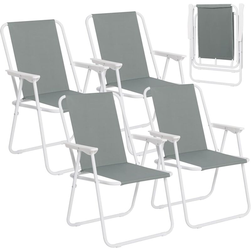 foto del prodotto sedia pieghevole da giardino. set di 4. sedie da campeggio sedia da spiaggia sedia mare portatile. sedie pieghevoli da esterno leggera salvaspazio.