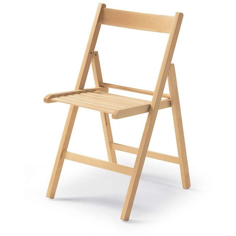 foto del prodotto sedia pieghevole marrone legno faggio 79 x 42,5 x 47,5 cm
