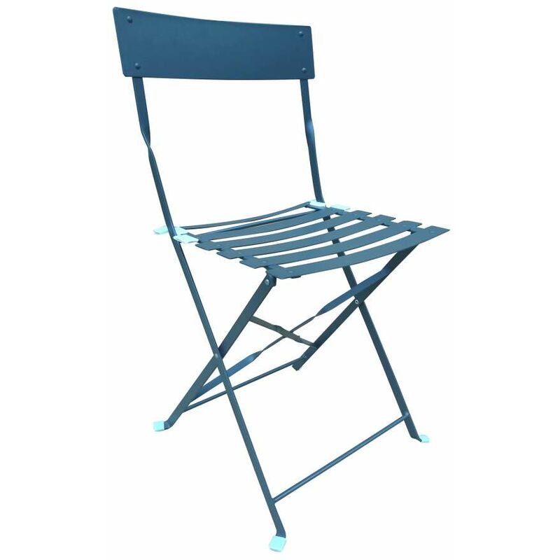 foto del prodotto sedia pieghevole metallo antracite struttura incrociata 45x45x82cm