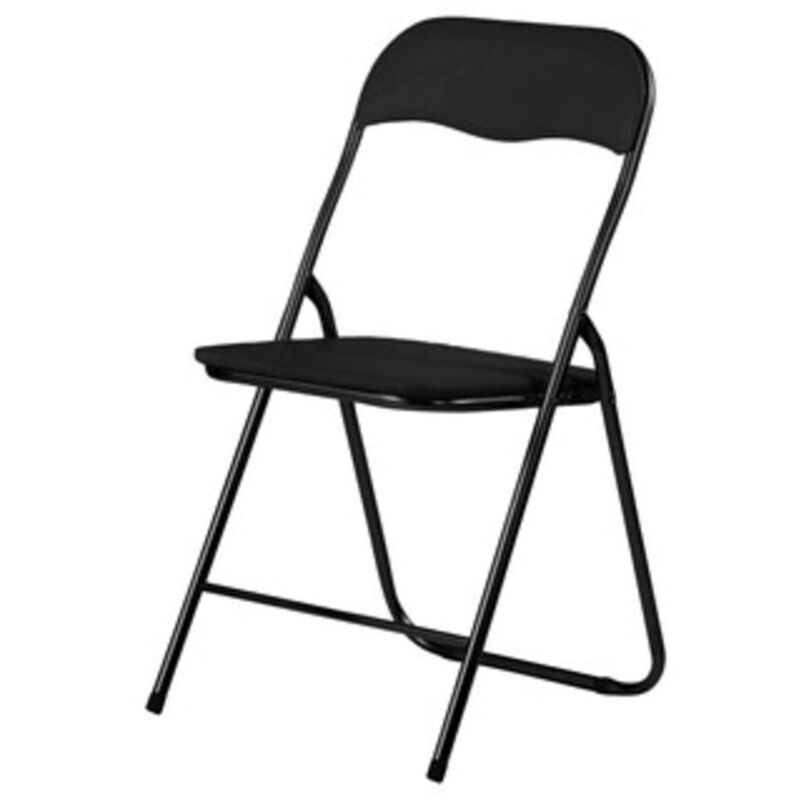 foto del prodotto sedia pieghevole polo nero nero 6 pezzi