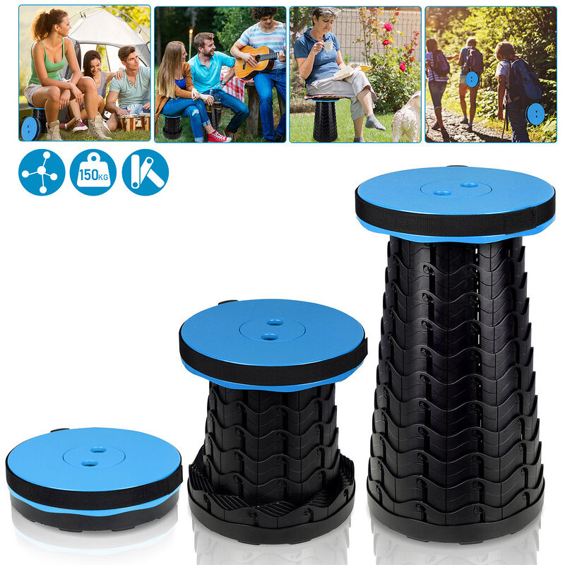 foto del prodotto sedia pieghevole portatile. sedia da campeggio. sgabello per fiori. sgabello pieghevole. sedia da bistrot. blu swanew
