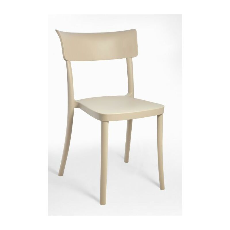 foto del prodotto sedia polipropilene colorata design moderno, da esterno, sala da pranzo, cucina e bar impilabile saretina 9 colori colore cappuccino, opzioni