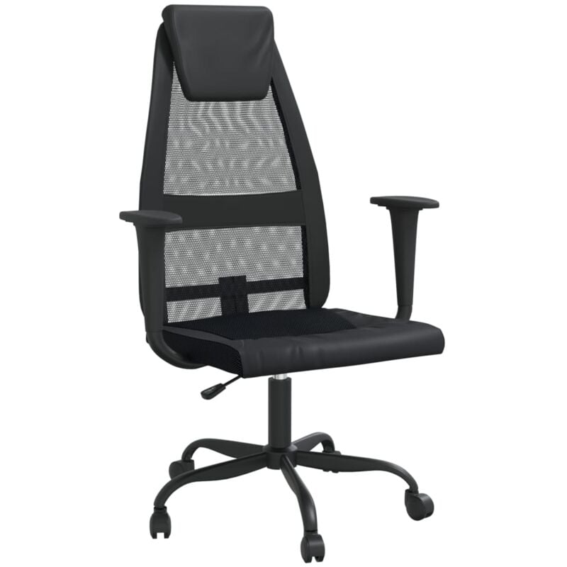 foto del prodotto sedia poltrona computer ufficio seduta studio regolabile in altezza nero