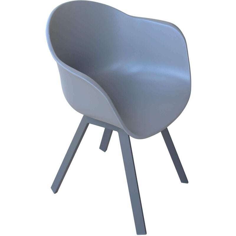 foto del prodotto sedia poltrona da esterno in alluminio middle darkgrey