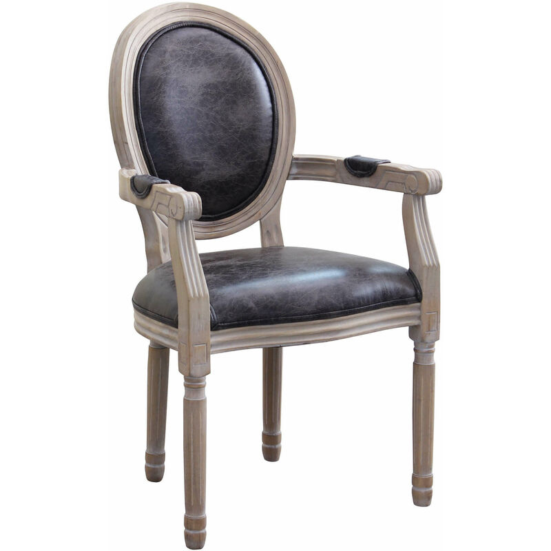 foto del prodotto sedia poltrona da interno in legno ecopelle velluto tessuto con seduta e schienale imbottiti provenza black ecopelle