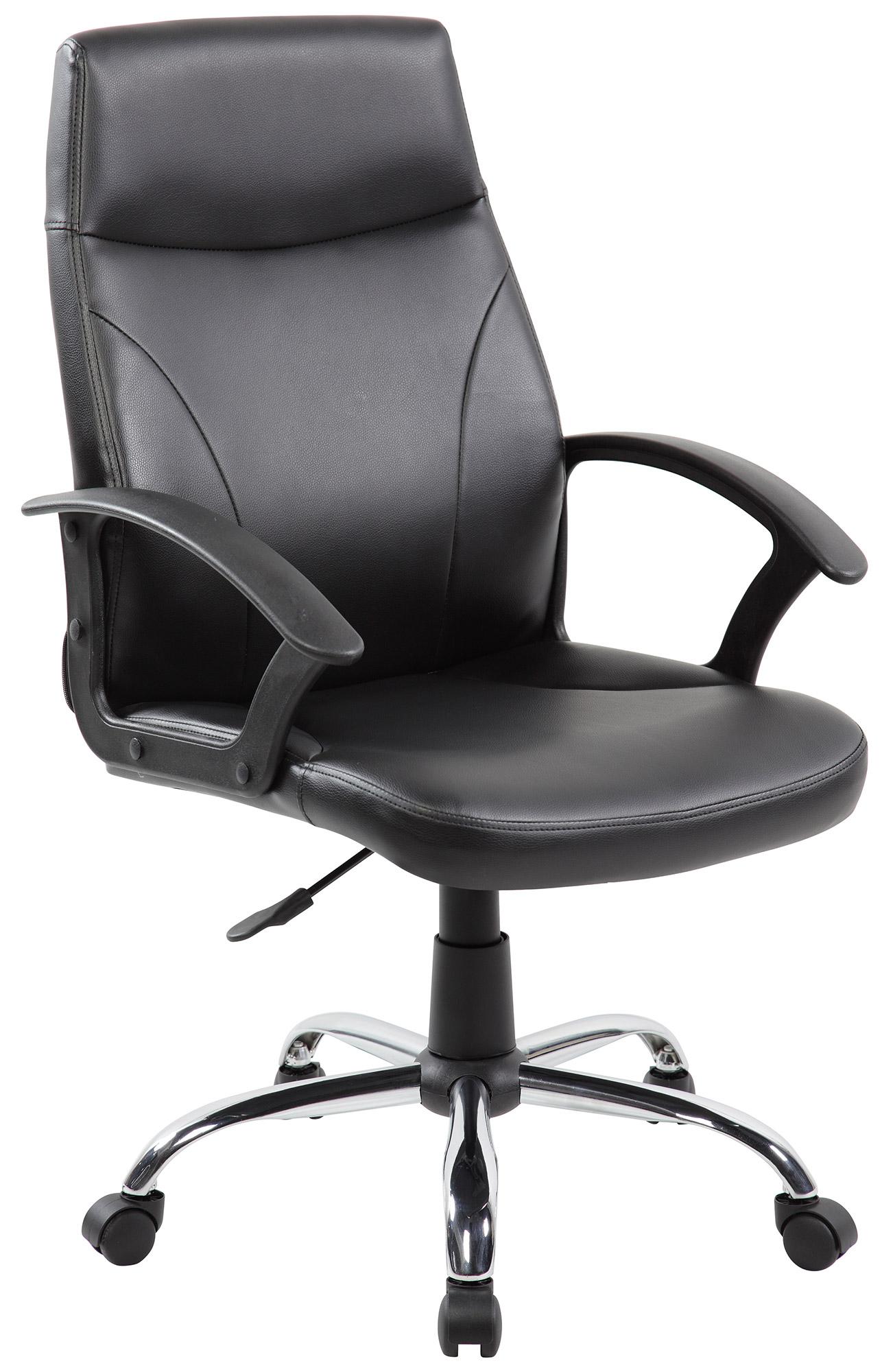 foto del prodotto sedia poltrona direzionale da ufficio in similpelle tosini richmond nera