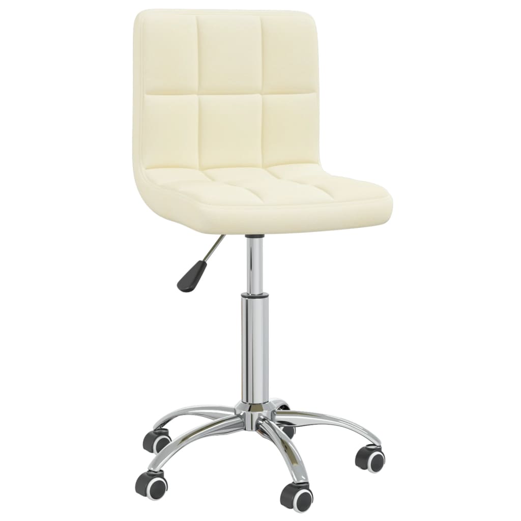 foto del prodotto sedia poltrona girevole seduta computer ufficio studio tessuto crema