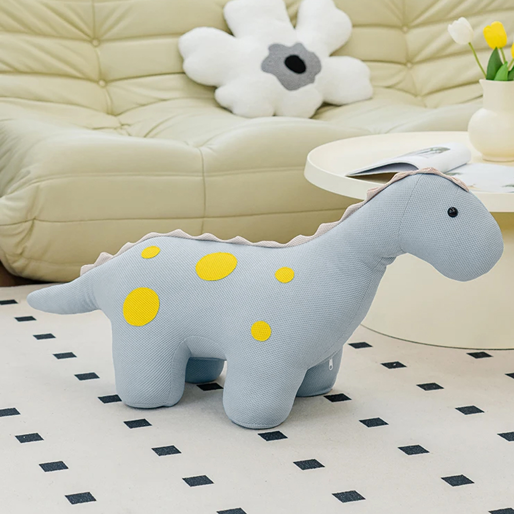 foto del prodotto sedia poltrona per bambini a forma di dinosauro 90x30x50 cm con seduta morbida grigio