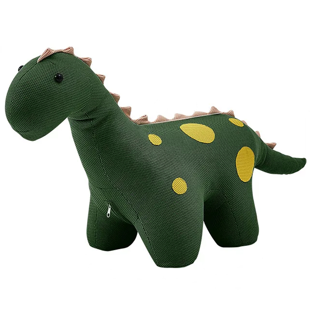 foto del prodotto sedia poltrona per bambini a forma di dinosauro 90x30x50 cm con seduta morbida verde scuro