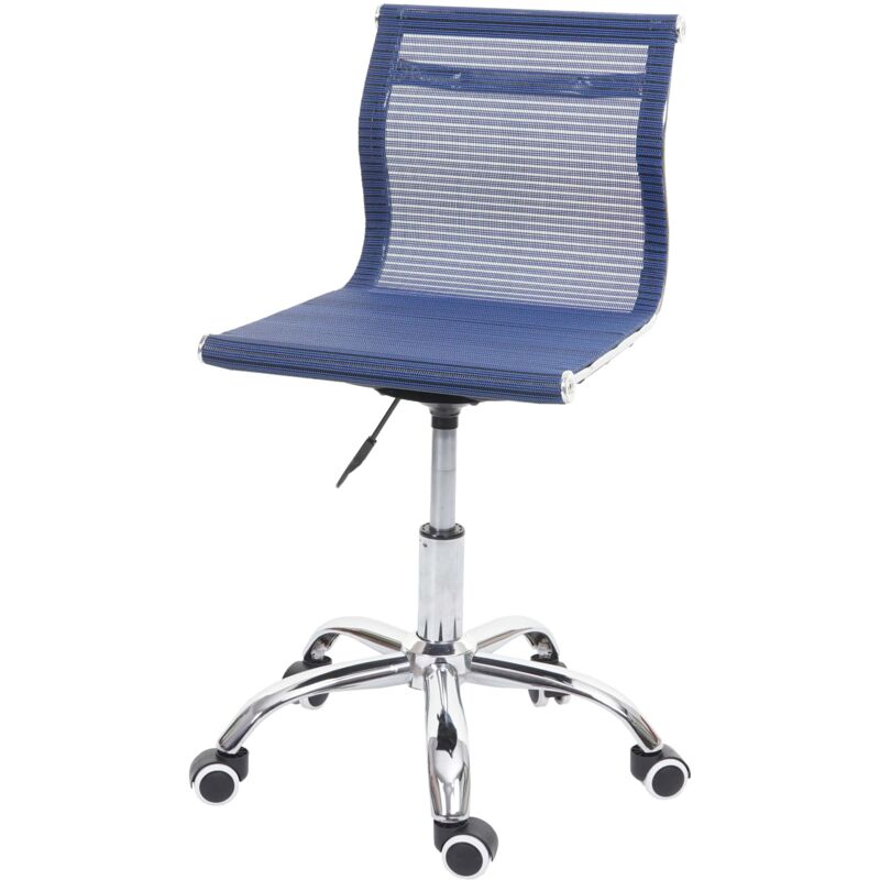 foto del prodotto sedia poltrona ufficio girevole hhg-560 49x49x75-82cm tessuto traspirante blu