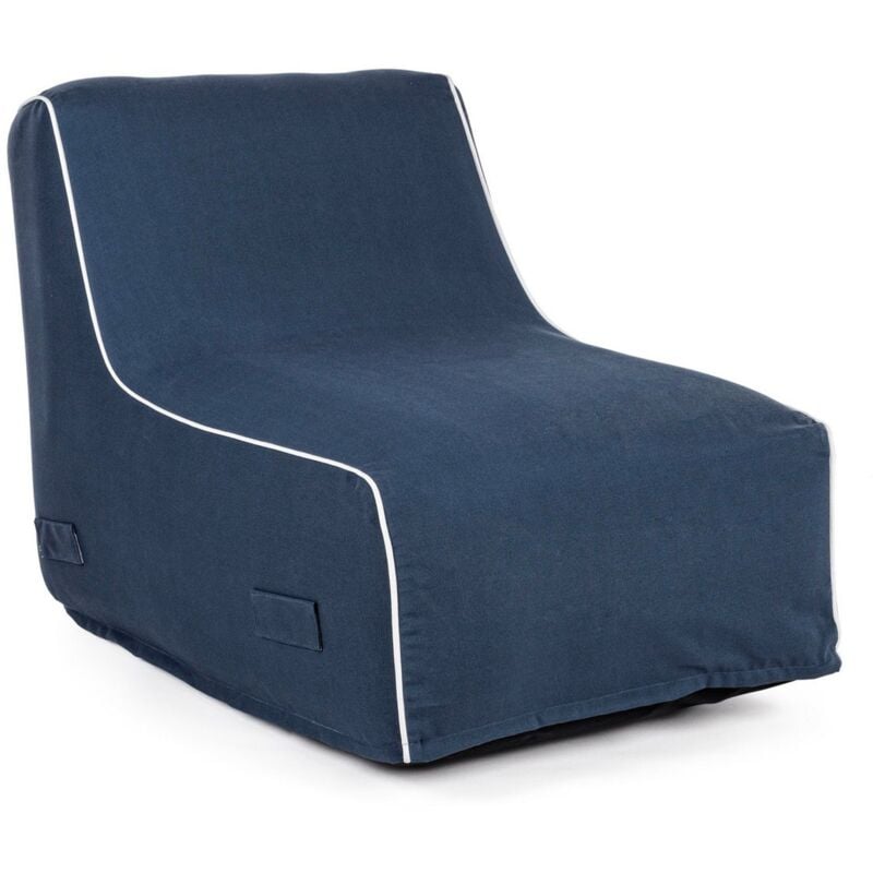 foto del prodotto sedia pouf ""rihanna"" con tessuto in spun poliestere con cerniera a scomparsa -blu