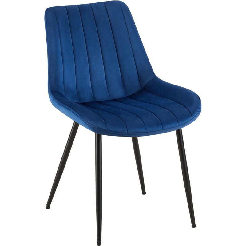 foto del prodotto sedia rahden in velluto blu