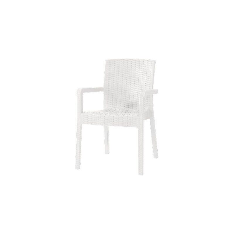 foto del prodotto sedia rattan kreta braccioli domus pp bianco cm 58x75 h.cm 85