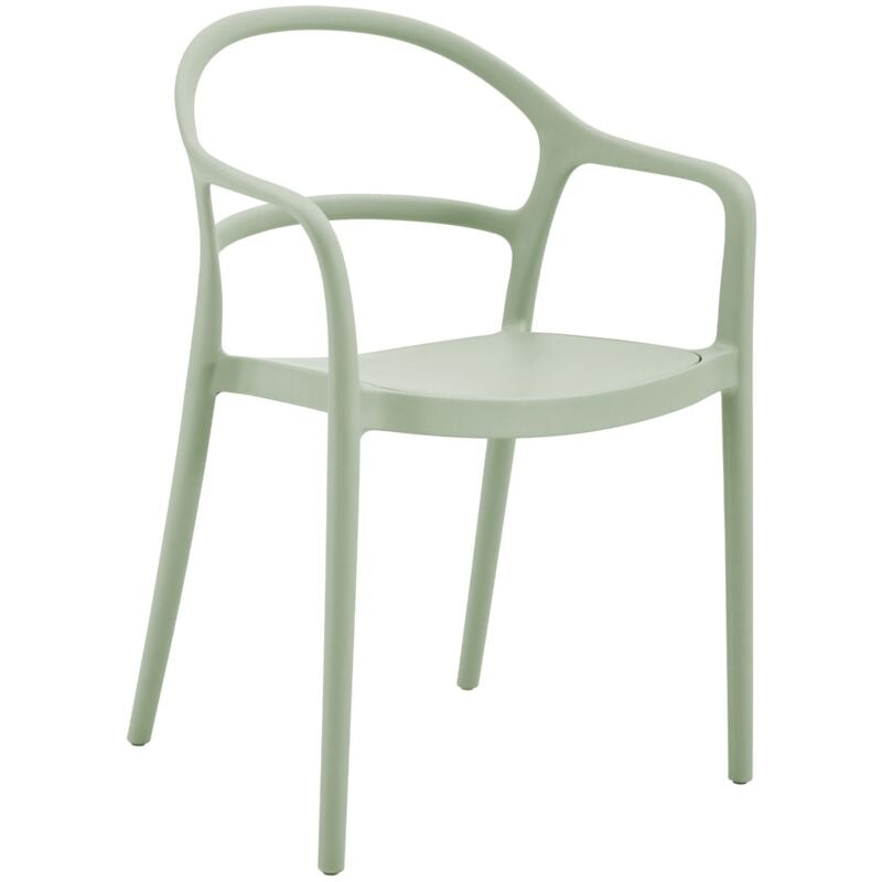 foto del prodotto sedia rebecca mobili harif 81x57x51,5 polipropilene verde chiaro moderno