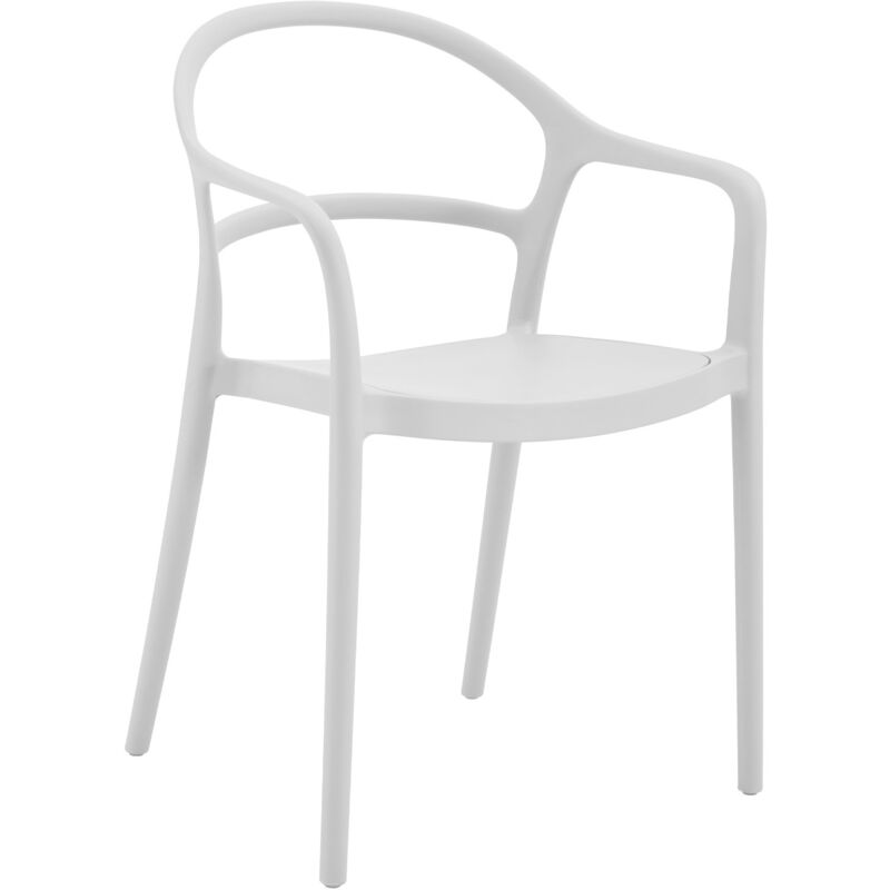 foto del prodotto sedia rebecca mobili kersie 81x57x51,5 polipropilene bianco moderno
