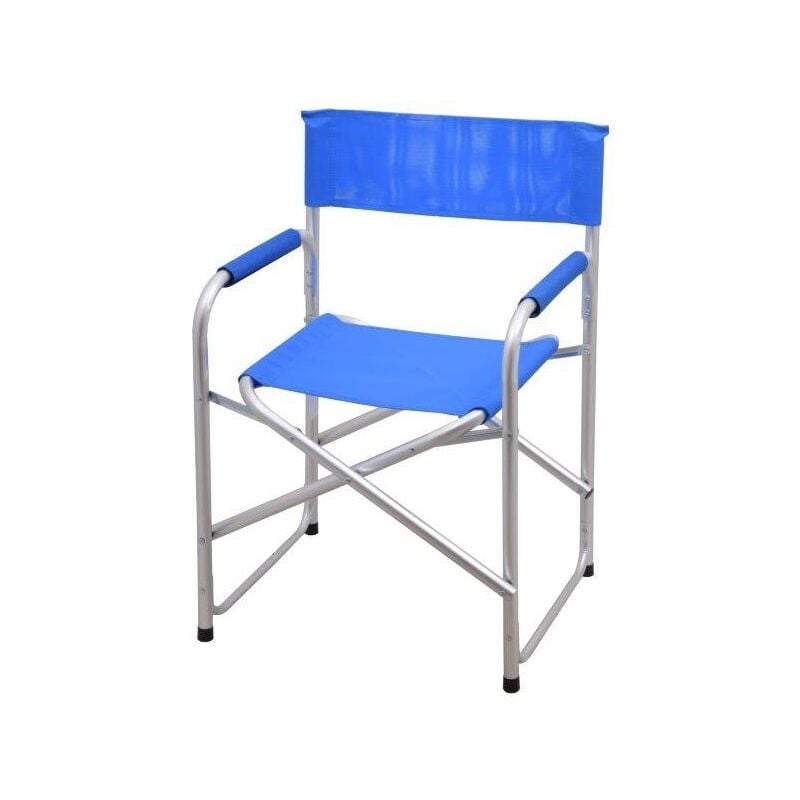 foto del prodotto sedia regista alluminio cm56x48x80 blu