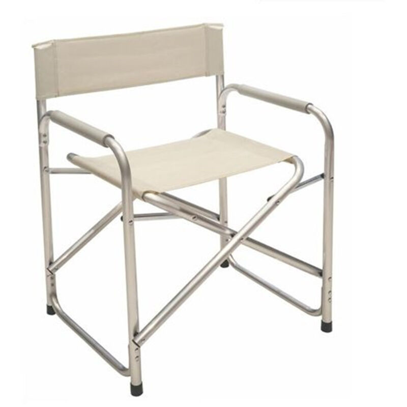 foto del prodotto sedia regista beige pieghevole in ferro per campeggio mare spiaggia giardino 285008 trade shop traesio