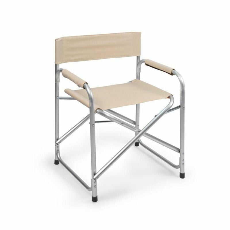 foto del prodotto sedia regista crema in alluminio per mare pesca spiaggia giardino pieghevole 490006 trade shop traesio