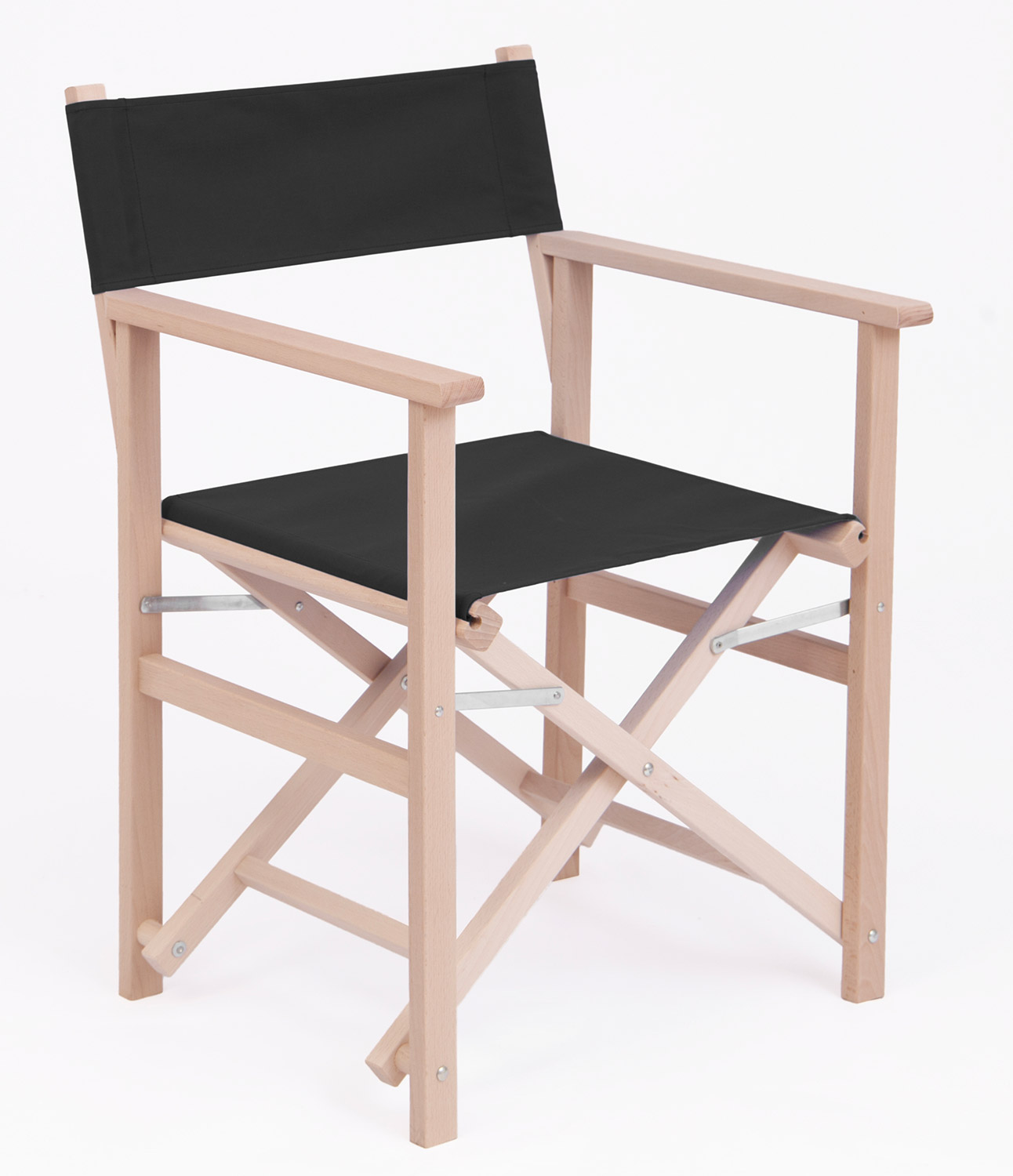 foto del prodotto sedia regista pieghevole da giardino 55x57xh85 cm in legno faggio massello nero