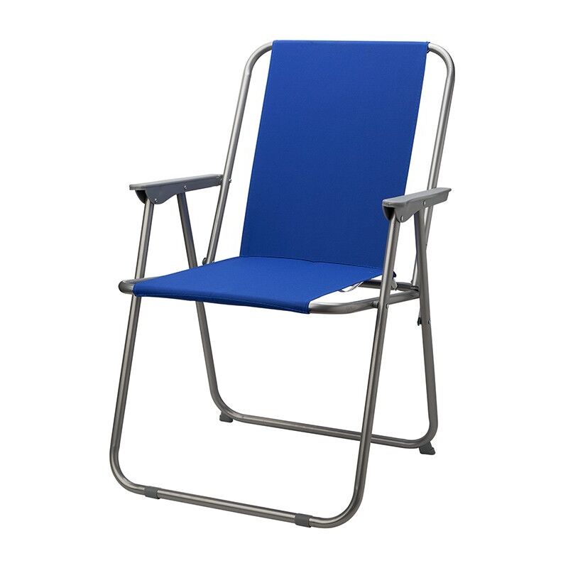 foto del prodotto sedia relax beach pieghevole in ferro blu
