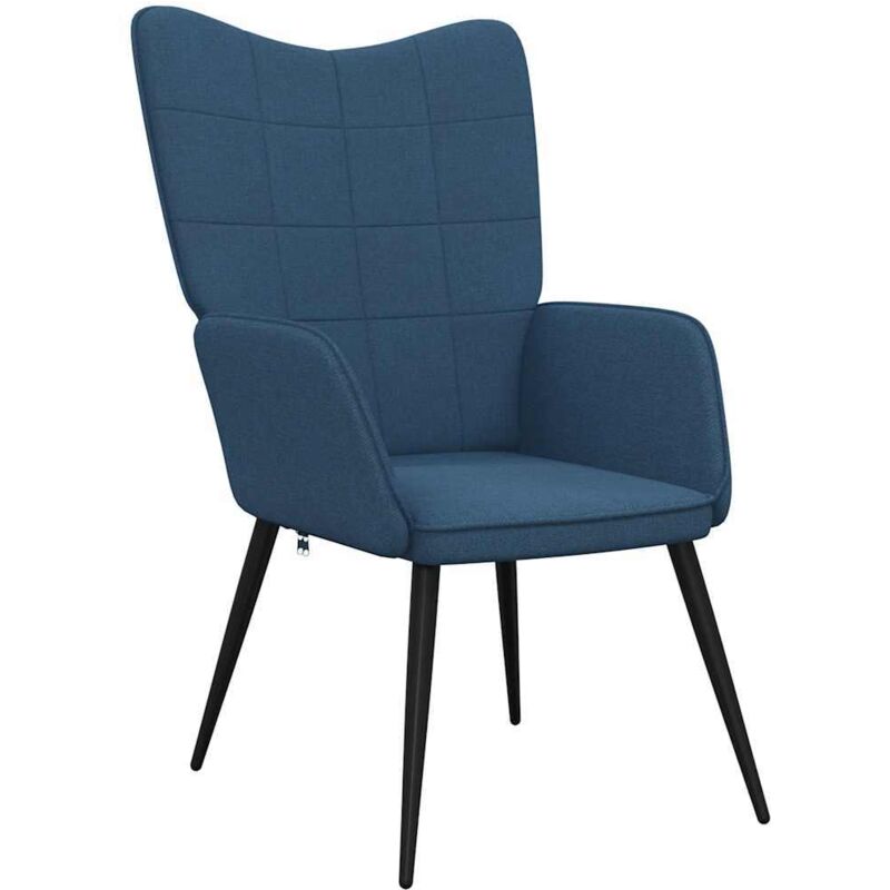 foto del prodotto sedia relax blu in tessuto - vidaxl