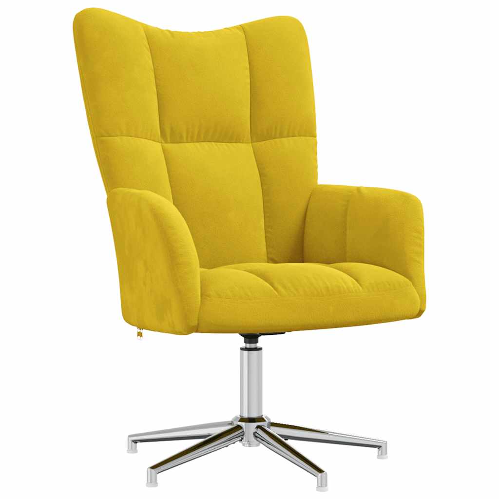 foto del prodotto sedia relax giallo senape in velluto cod mxl 6240