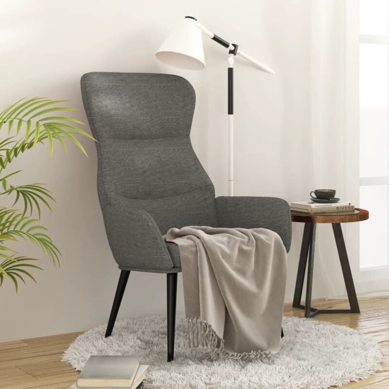 foto del prodotto sedia relax grigio chiaro in tessuto vidaxl 635264