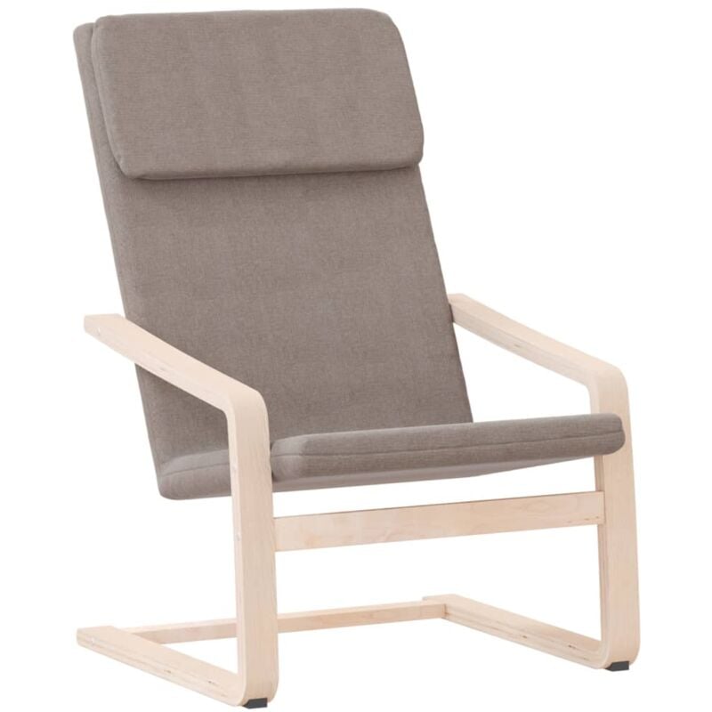 foto del prodotto sedia relax tortora in tessuto vidaxl