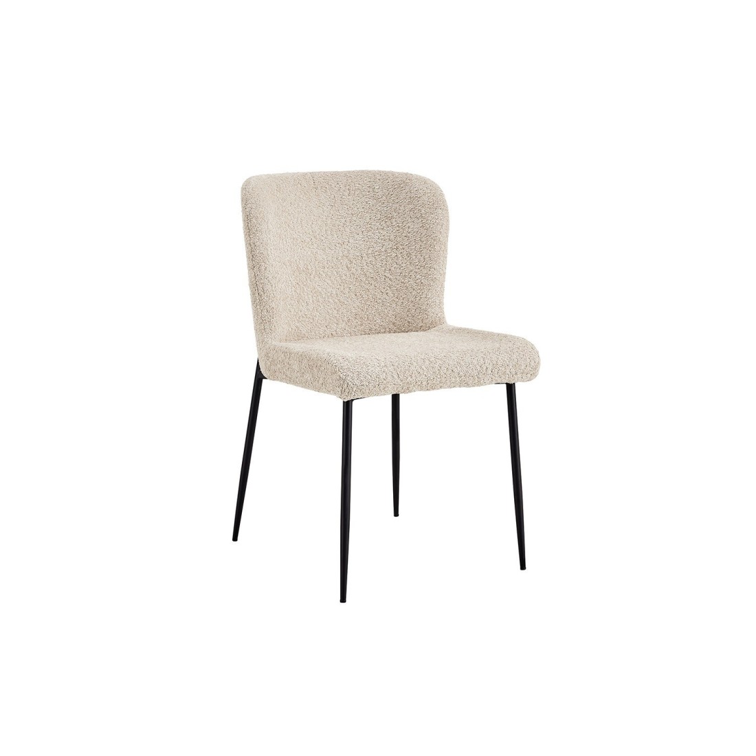 foto del prodotto sedia rivestita in boucl per sala da pranzo colore beige. collezione lise