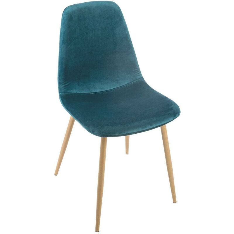 foto del prodotto sedia roka in velluto blu anatra atmosphera cr ateur d int rieur