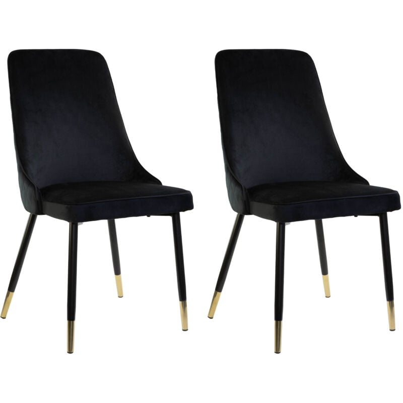 foto del prodotto sedia saint tropez con struttura in metallo nero e oro seduta imbottita in velluto, poltroncina di design moderno ed ergonomico per casa, ufficio,