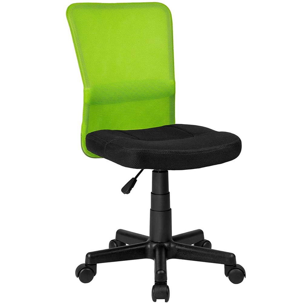 foto del prodotto sedia scrivania ufficio cameretta girevole tessuto rete altezza regolabile verde