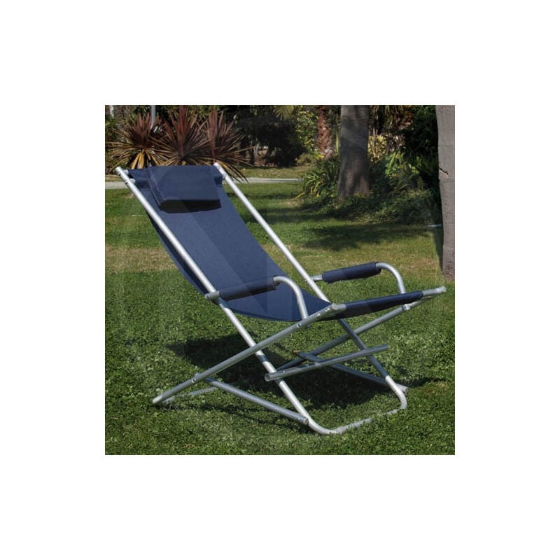 foto del prodotto sedia sdraio dondolo con braccioli in ammunio papillon cm. 55x46x100h