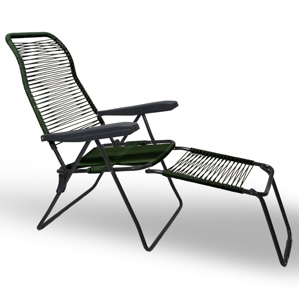 foto del prodotto sedia sdraio lipari xl cordonata reclinabile in pvc verde